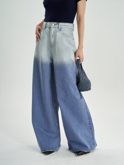 Women's Versatile Vintage Blue High-Rise Jeans