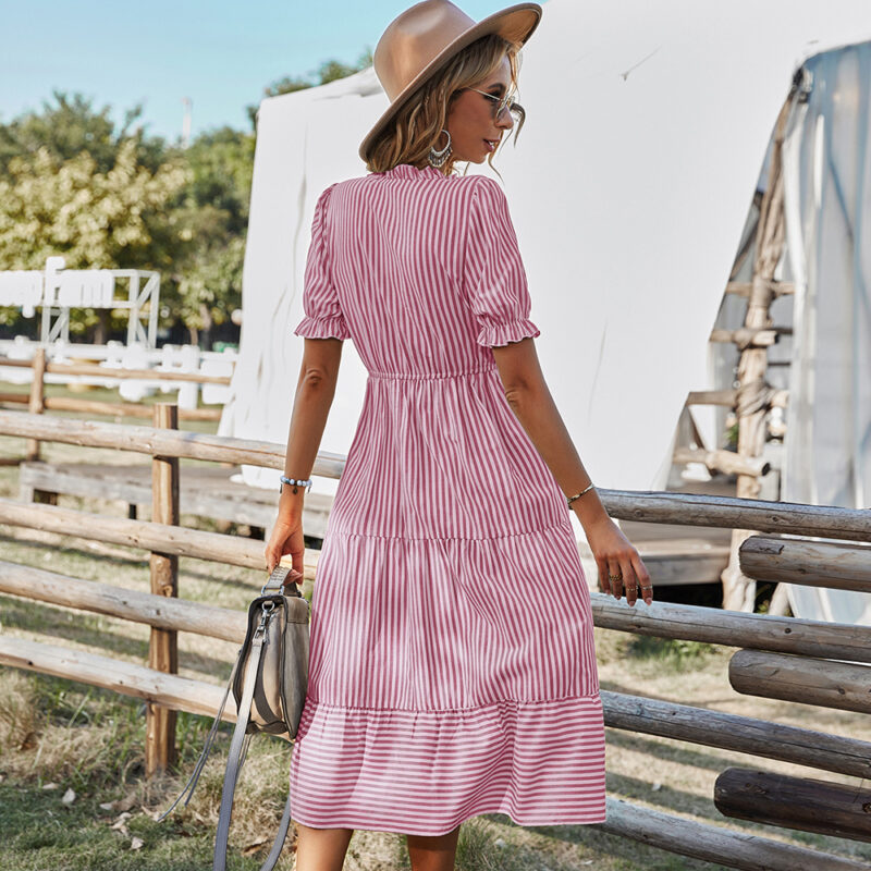 Sun-Kissed Striped Midi Dress